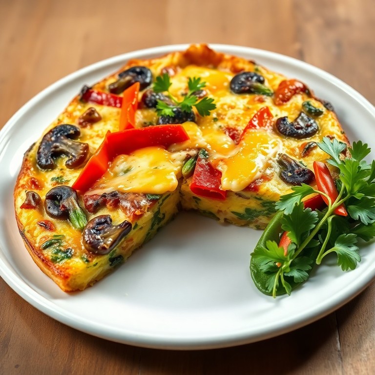 Frittata aux Légumes Colorés et Cheddar Fort