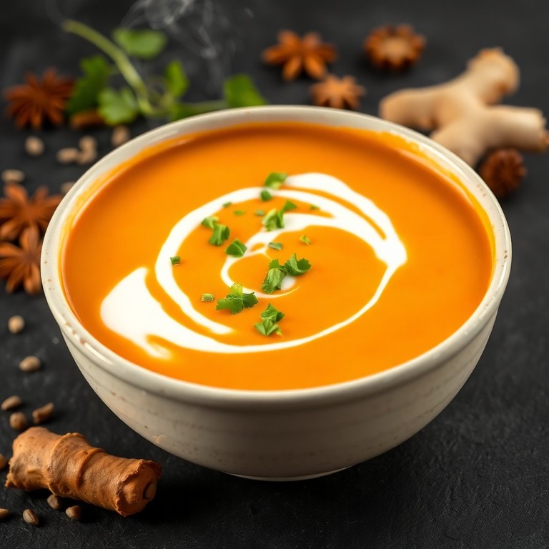 Velouté de Carottes Épicé aux Épices Chaudes