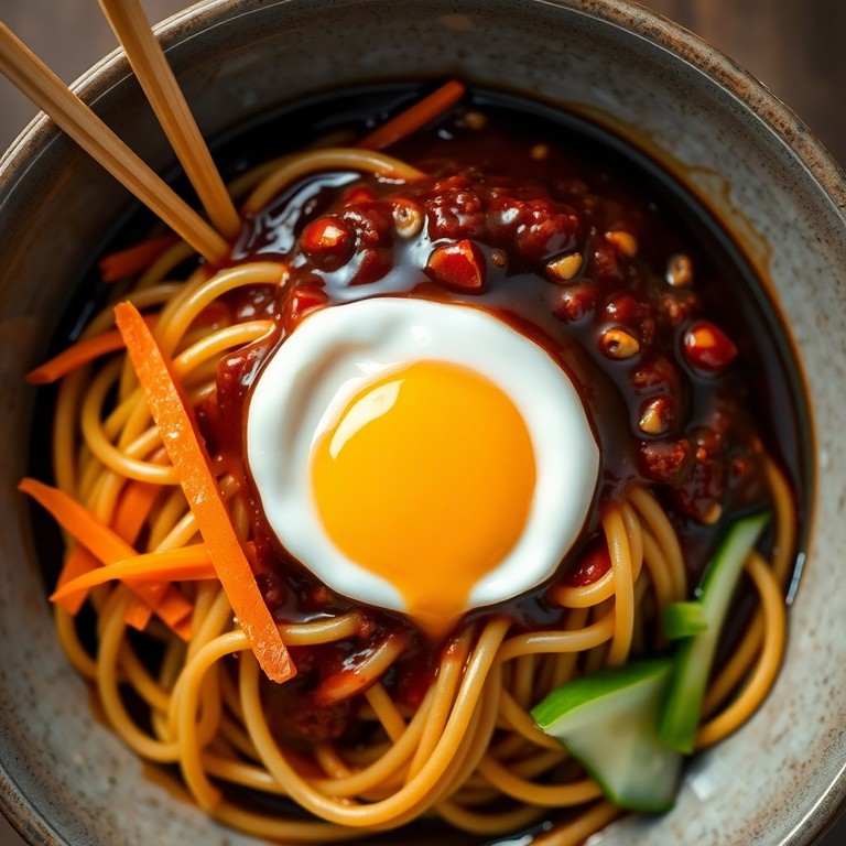 Bowl Refrescante de Macarrão Frio com Shoyu e Ovo Pochê