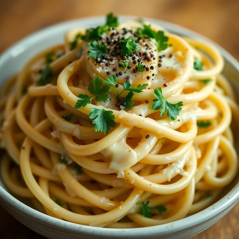 Pâtes Crémeuses à l'Ail et au Parmesan Express