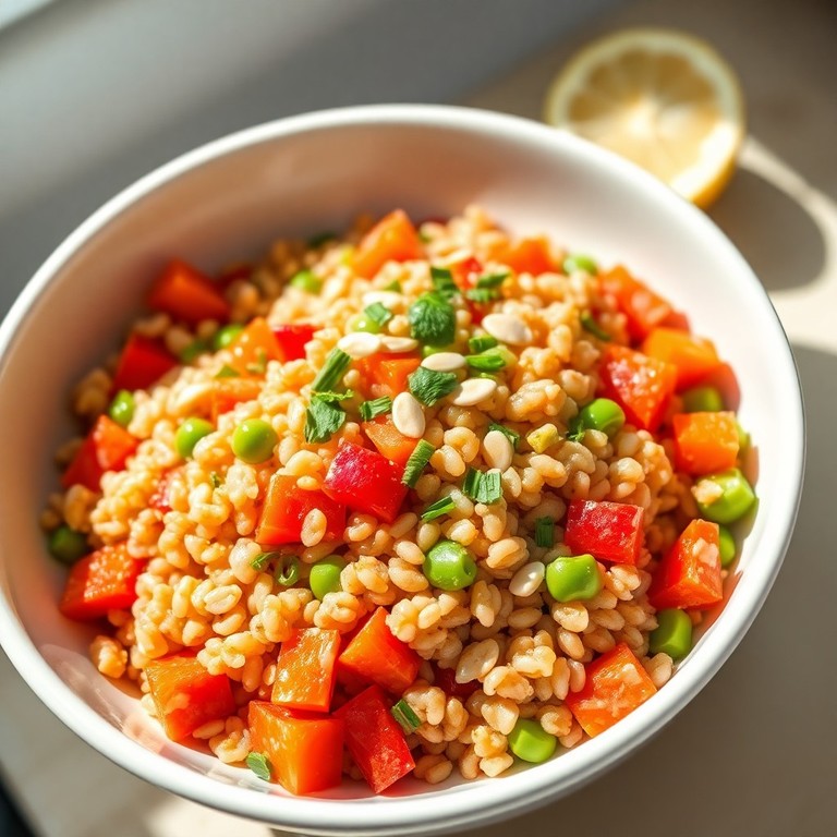 Salade Tiède de Sarrasin, Légumes Croquants et Vinaigrette aux Agrumes