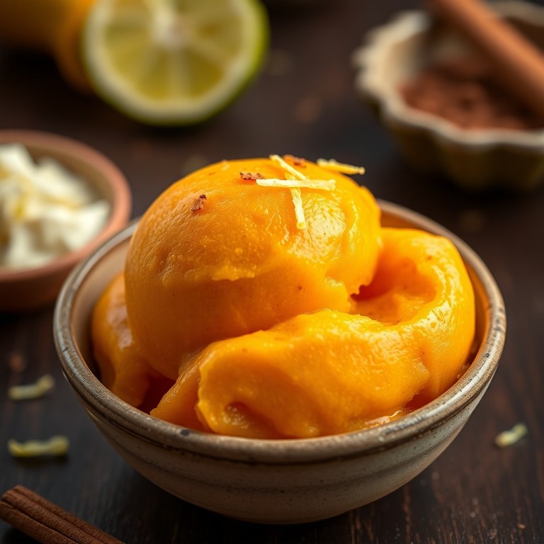 Gelato Végan Courge Butternut, Banane et Combava