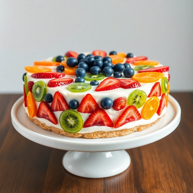 Fruchtige Multivitamin-Torte mit leichter Joghurt-Creme