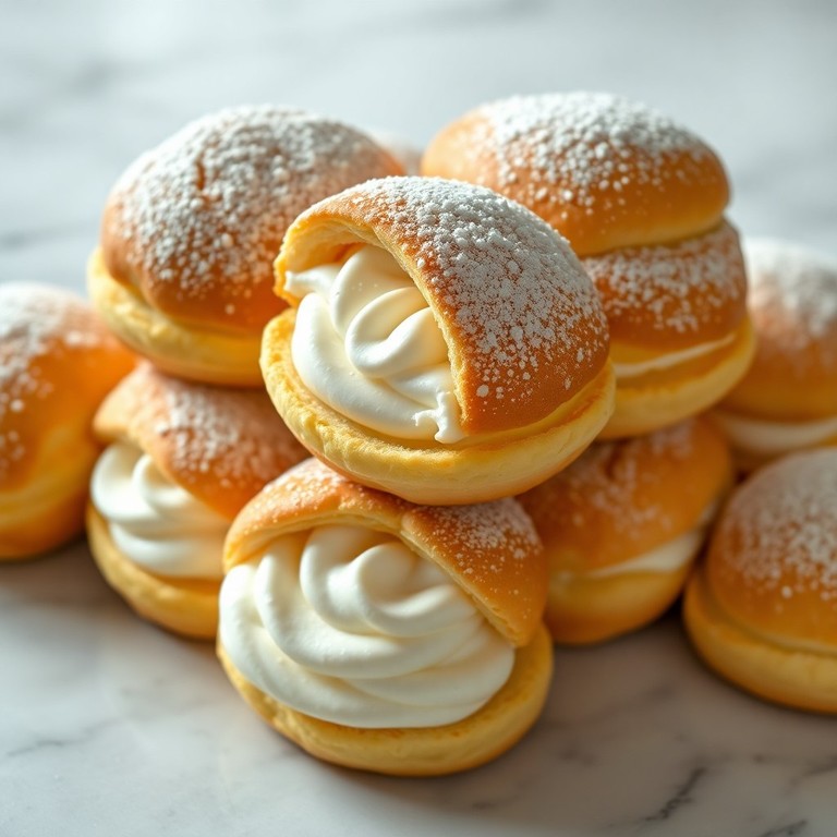 Petits Choux 
à la Crème Vanillée Très Simples