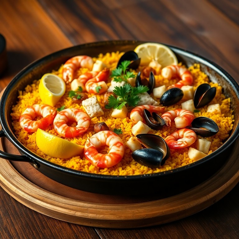 Klassieke Paella met Zeevruchten (Paella de Marisco)