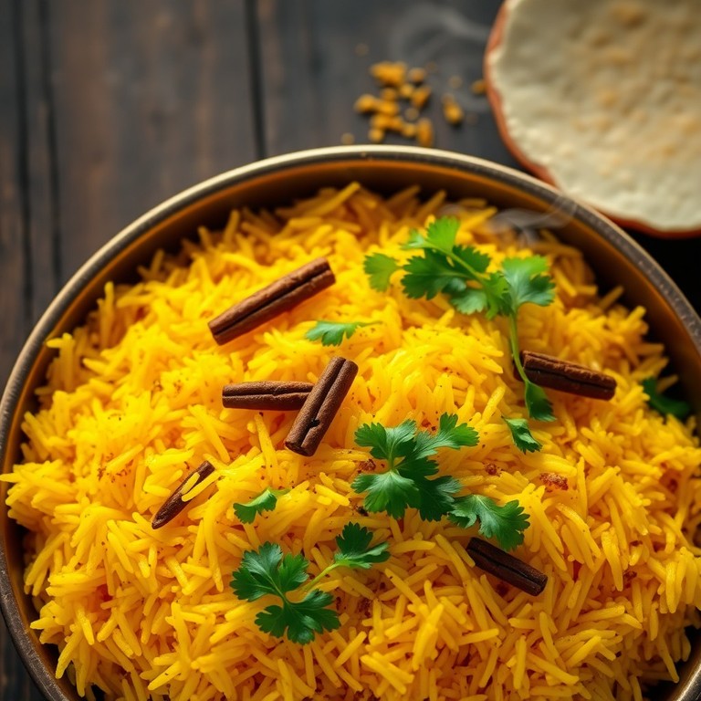 Gele Rijst Pilav met Ghee en Specerijen