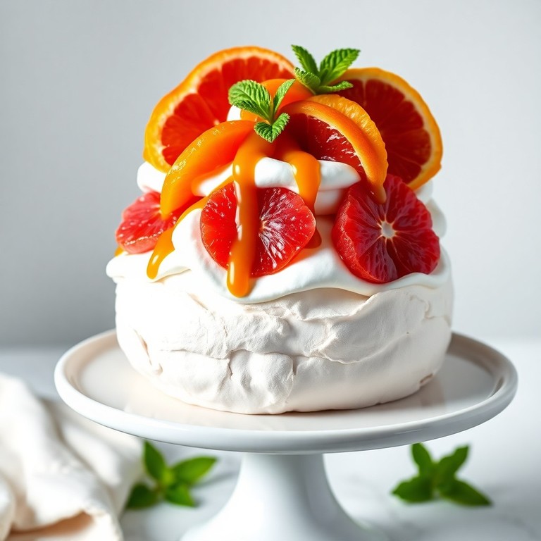 Pavlova aux Agrumes et Caramel au Beurre Salé