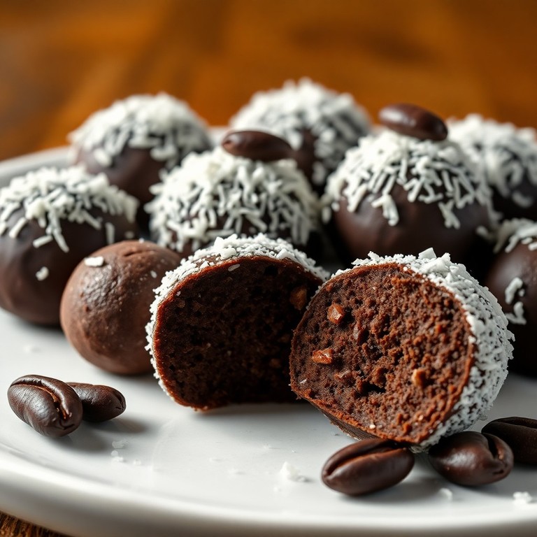 Trufas Exóticas de Cacao y Coco Sin Horno