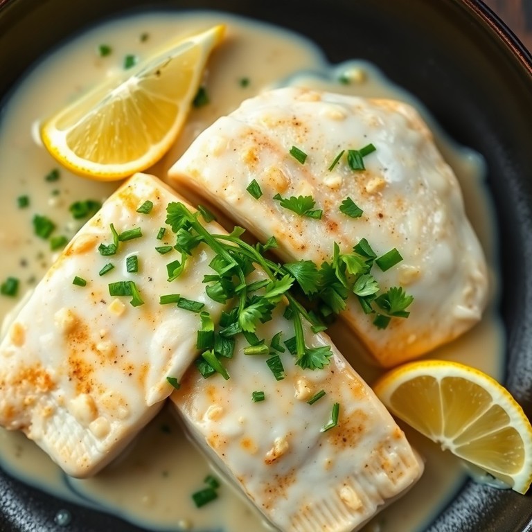 Tilapia en Salsa Cremosa de Ajo