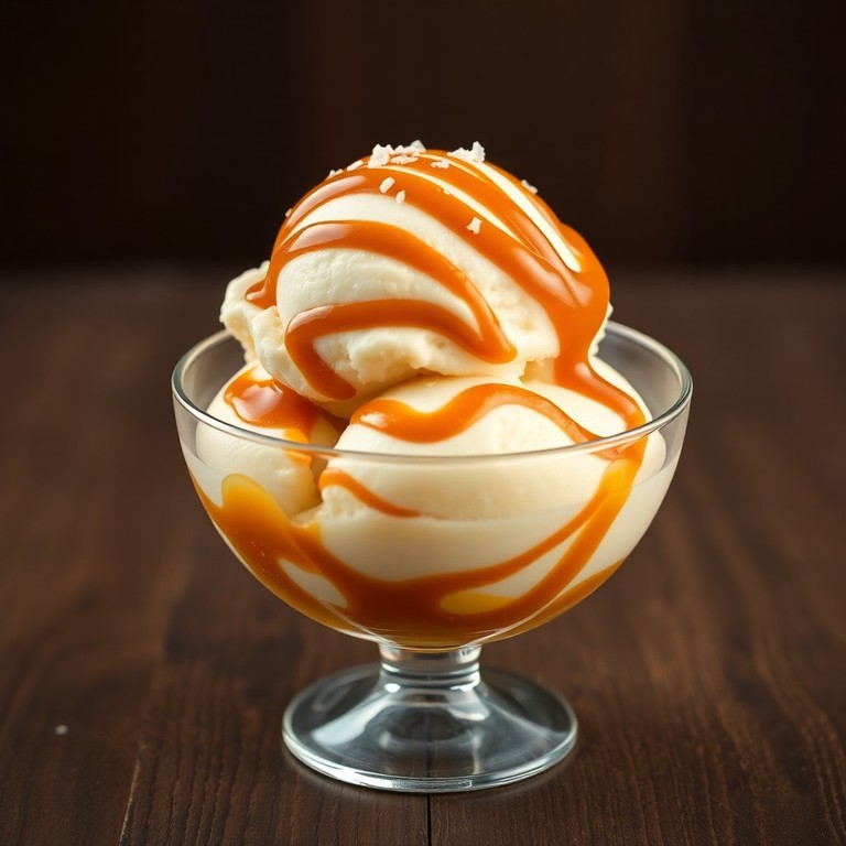 Helado Casero Cremoso de Dulce de Leche y Caramelo (Sin Máquina)