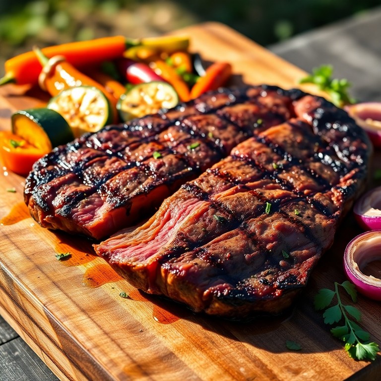 Churrasco de Picanha com Legumes Grelhados