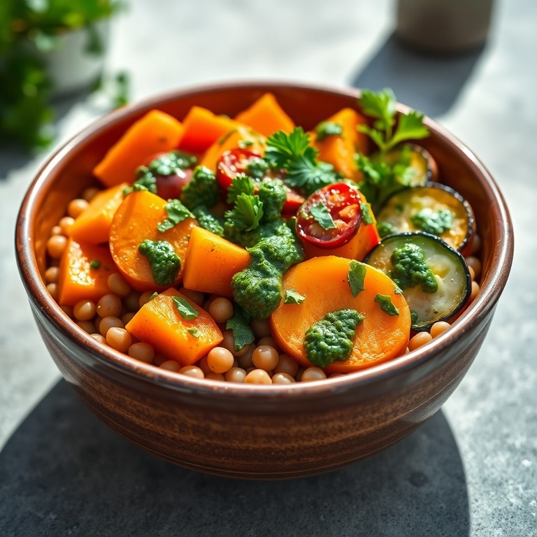 Linsen-Gemüse-Bowl mit Chimichurri