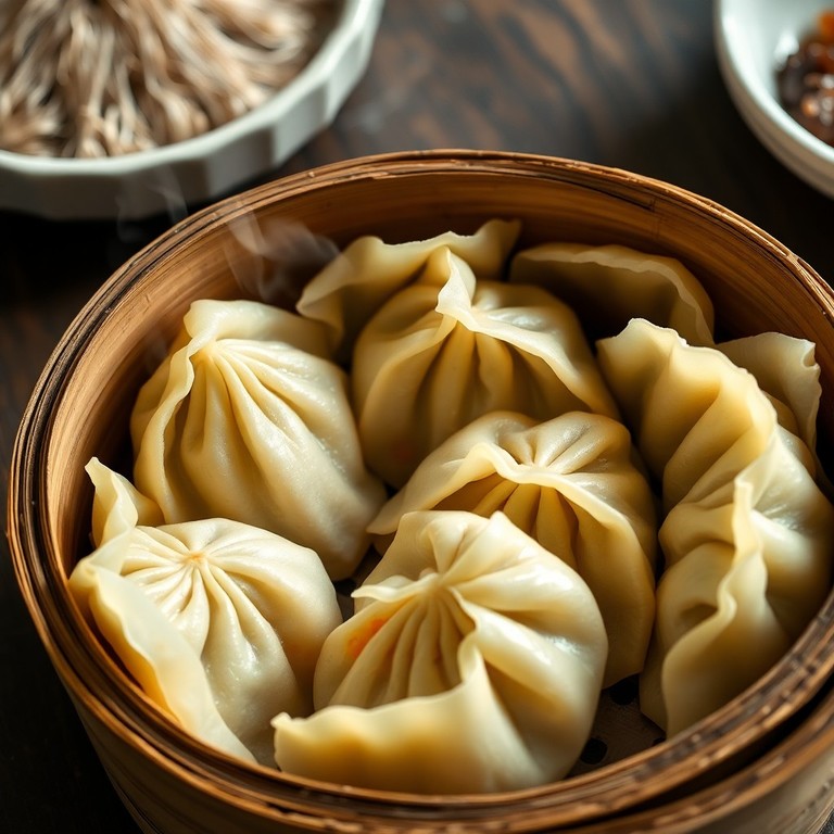 Gyozas Vegetarianas Asiáticas al Vapor con Relleno Aromático