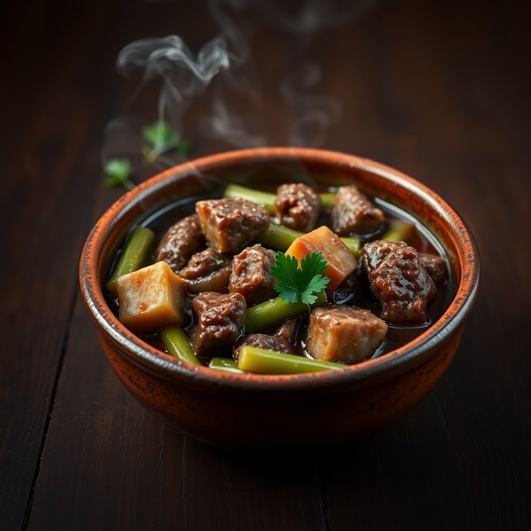 Guiso de Cordero con Judías Verdes y Cebolla al Estilo Mediterráneo