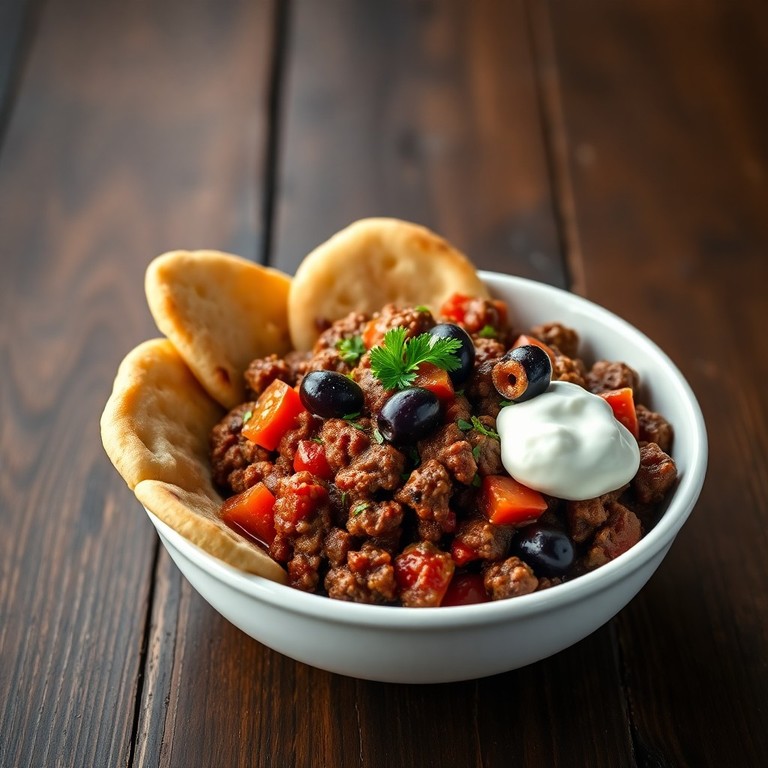 Bowl de Carne Moída ao Estilo Mediterrâneo