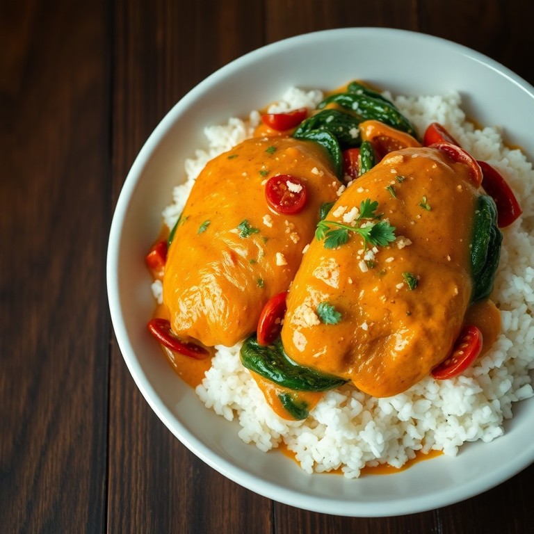 Romige 'Marry Me' Kip met Rijst en Groenten