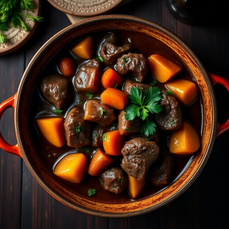 Verfijnde Rundvleesstoofpot met Guinness en Boterzachte Aardappelen