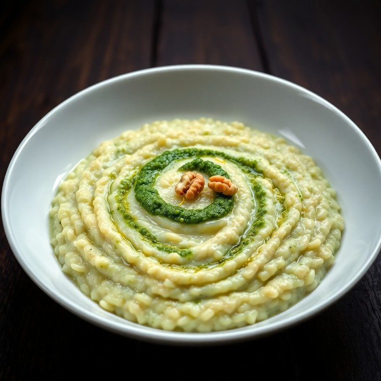 Risotto al Pesto di Prezzemolo e Noci con Limone