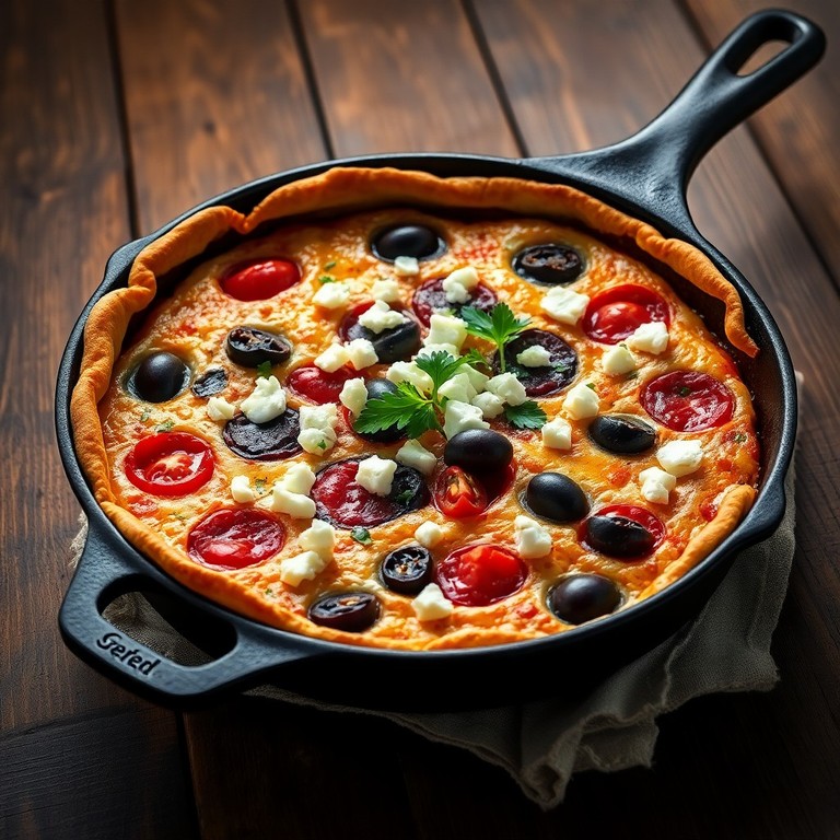 Frittata de Verduras Mediterránea con Berenjena y Aceitunas