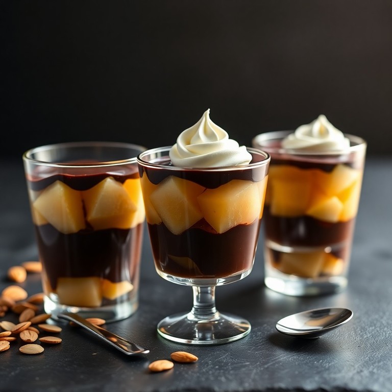 Poire Belle-Hélène en Verrines au Chocolat