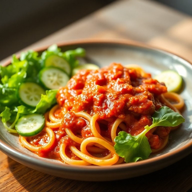 Быстрые Макароны с Томатной Пастой и Свежим Салатом