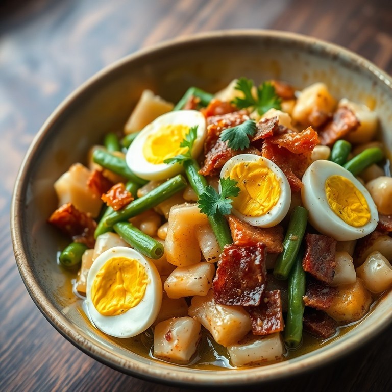 Salade Liégeoise Classique aux Haricots et Lardons