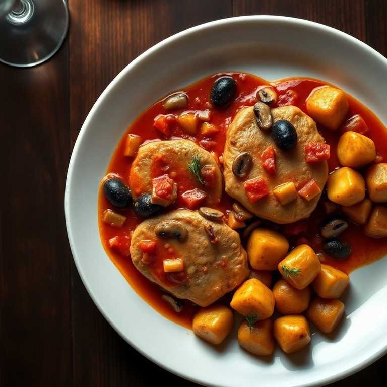 Grenadins de Veau à la Zingara et Pommes Cocotte