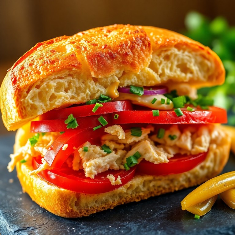 Sándwich de Pollo y Tomate al Estilo Francés