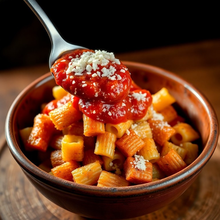 Pasta Croccante con Salsa di Pomodoro Fritta