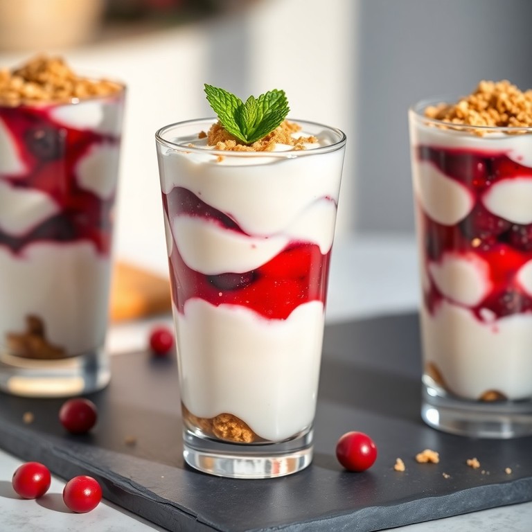 Fruchtiges Joghurt-Parfait mit Keks-Crumble