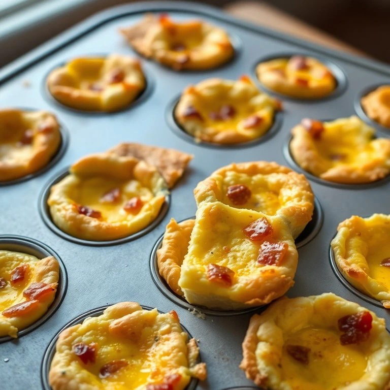 Mini Quiche Lorraine mit Speck und Käse aus der Muffinform