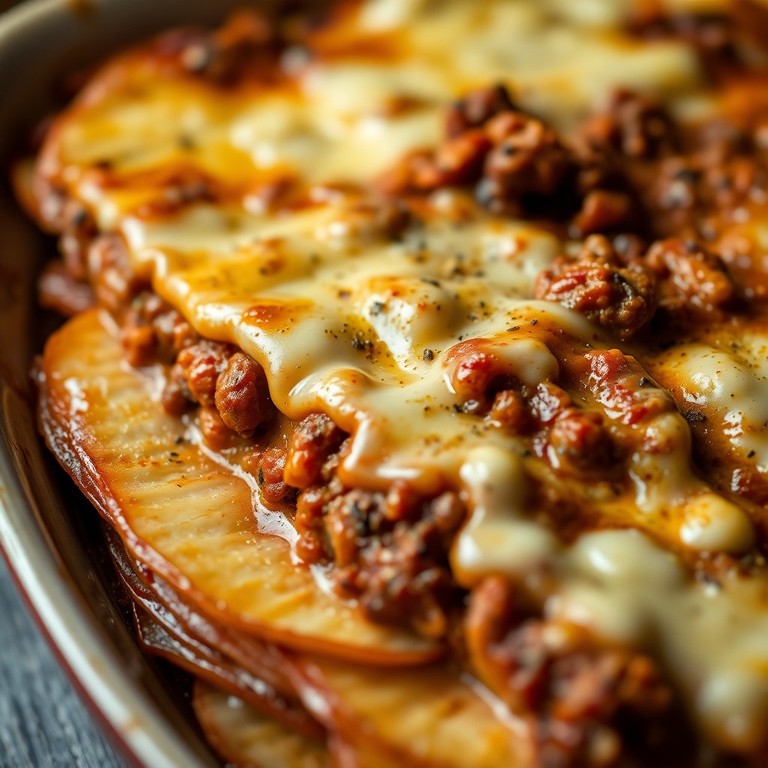 Vegetarische Gemüse-Bolognese mit Kartoffelbett und Béchamelsauce