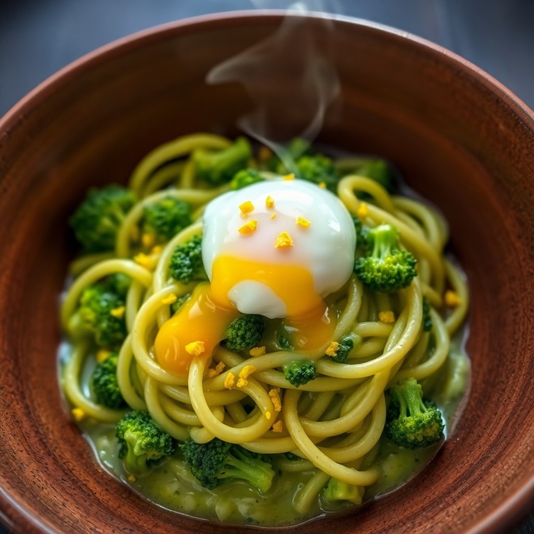 Pasta con Broccoletti, Uovo e Limone in Stile Mediterraneo