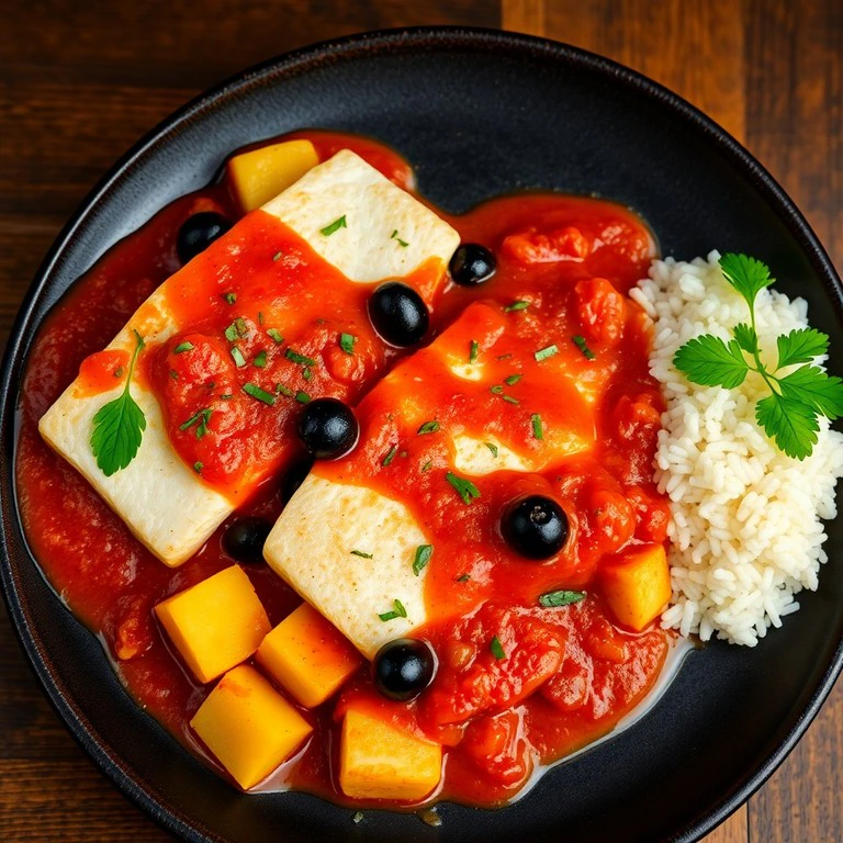 Merluza a la Mediterránea con Arroz Aromático