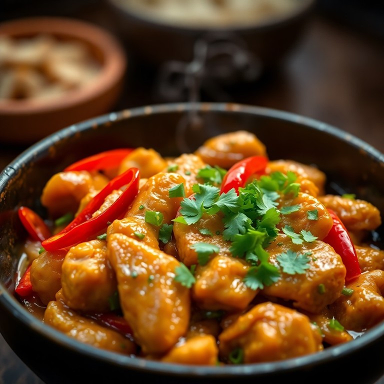 Fiery Ginger-Garlic Chicken Stir-Fry with Red Chillies