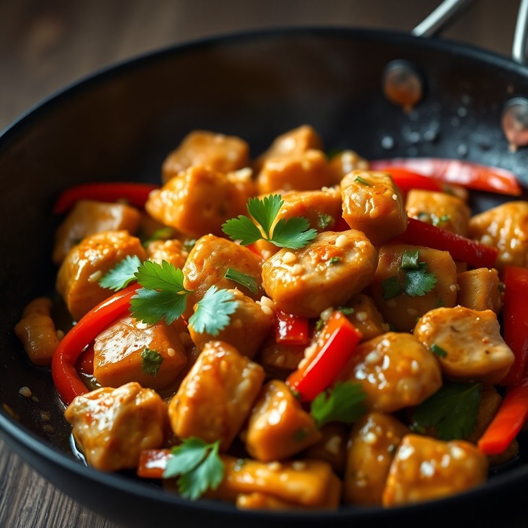 Ginger-Garlic Chicken Stir-Fry with Bell Peppers