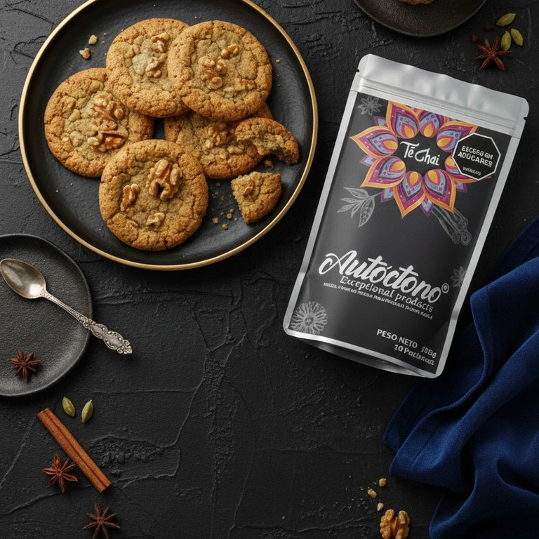 Galletas Crujientes de Té Chai Autoctono con Especias