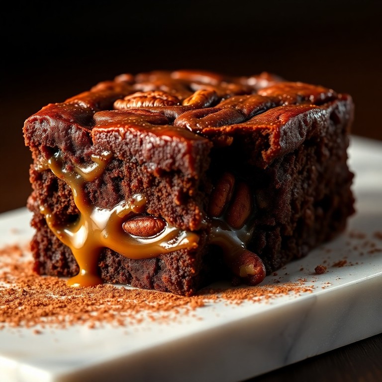 Brownies Fondants au Caramel Salé et Noix de Pécan
