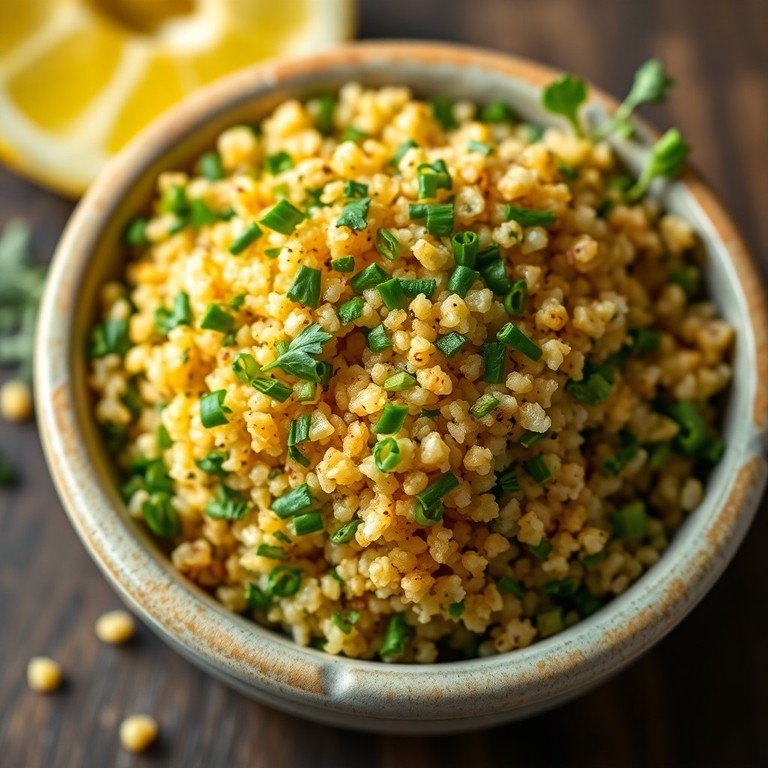 Quinoa Crujiente con Hierbas Frescas