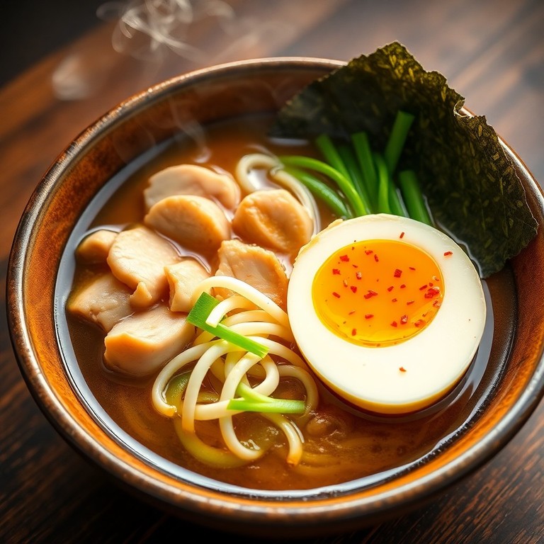 Ramen au Poulet et Enoki aux Épices Asiatiques