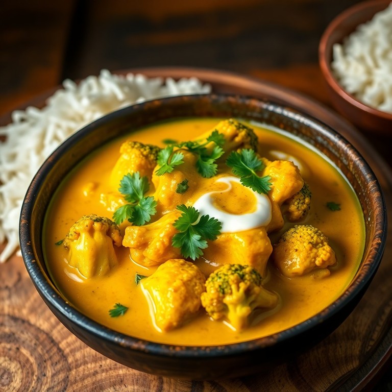 Curry Cremoso de Brócolis com Tahine e Coco