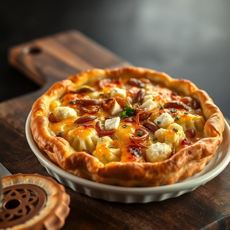 Quiche Rustique au Chou-fleur, Feta et Pesto