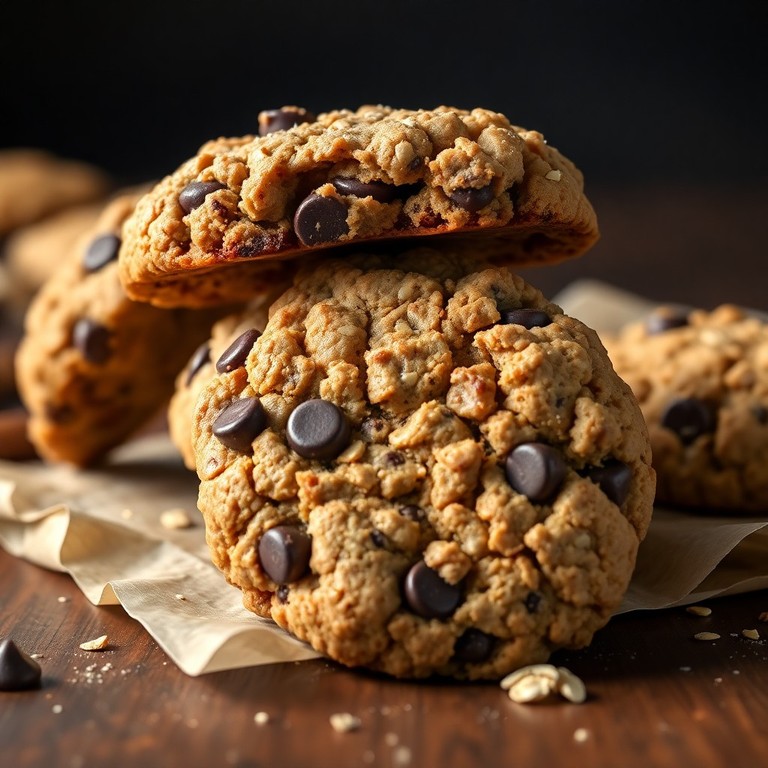 Galletas de Avena y Chips de Chocolate Veganas con Plátano