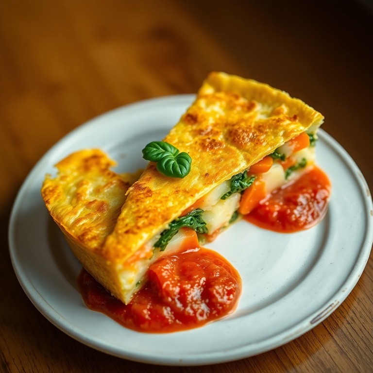 Tortilla Moelleuse aux Légumes Riches et Cheddar Fondu