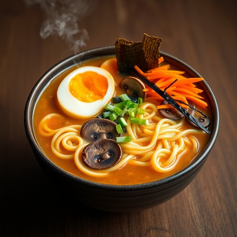 Ramen Végétarien aux Shiitakes et Carottes Croquantes