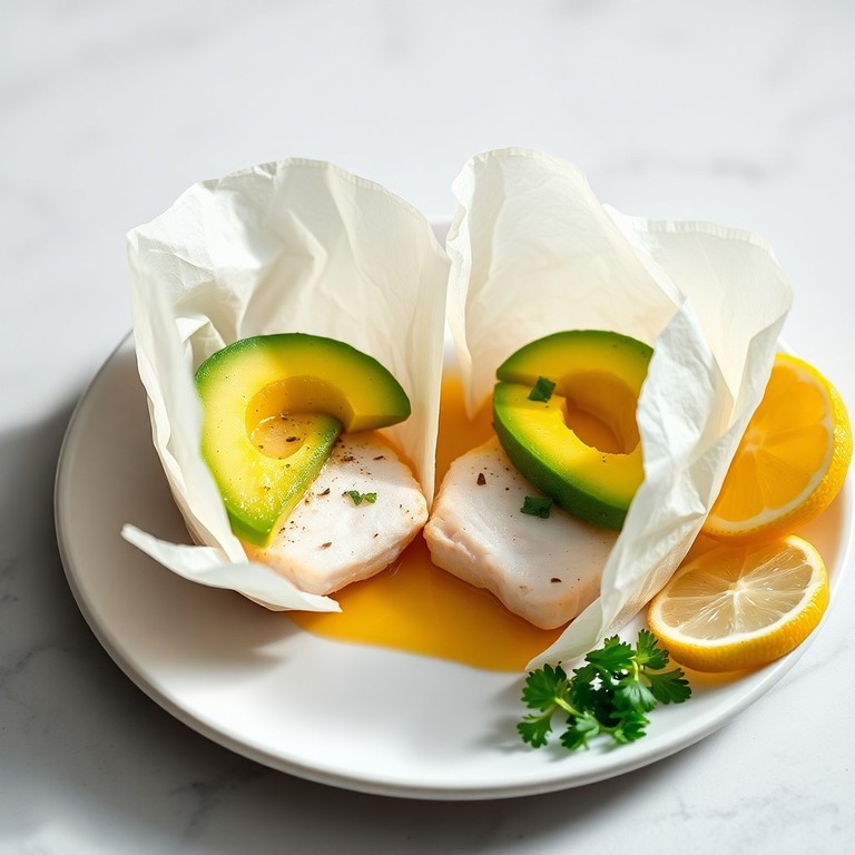 Poisson en Papillote, Avocat et Beurre Citronné
