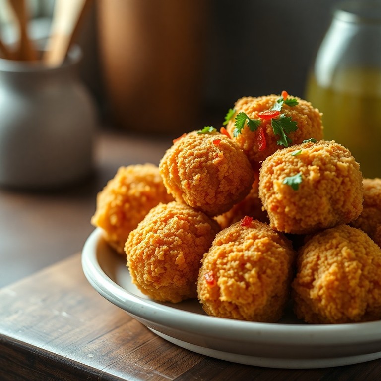 Croquetas Crujientes de Pan, Queso y Salchicha al Horno
