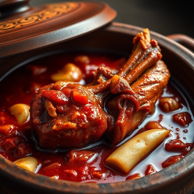 Ragoût de Queue de Porc Mijoté au BBQ, Tomate, Ail et Gingembre