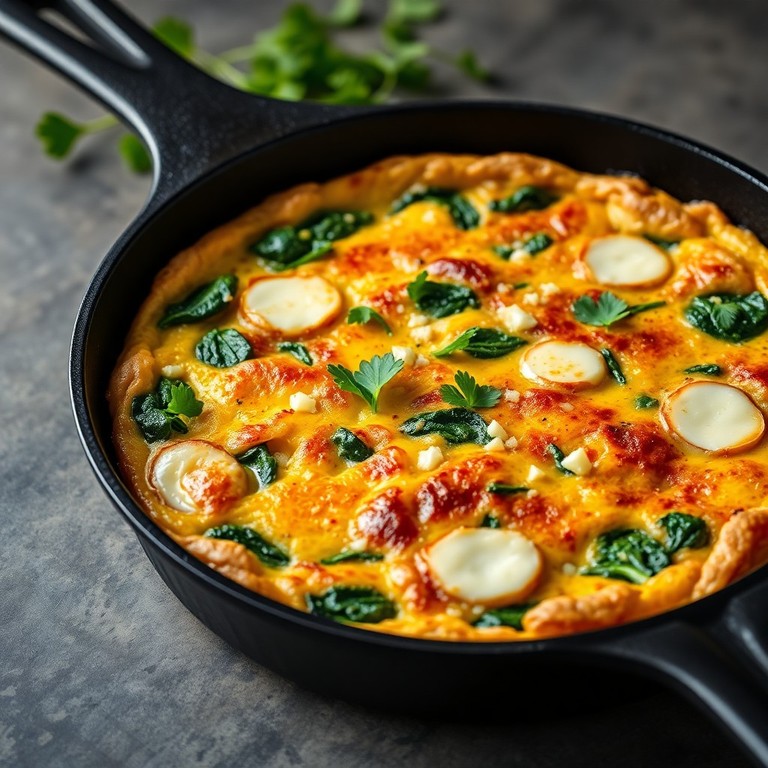 Frittata Vegana de Espinafre, Palmito e Queijo Vegetal (Sem Ovos)