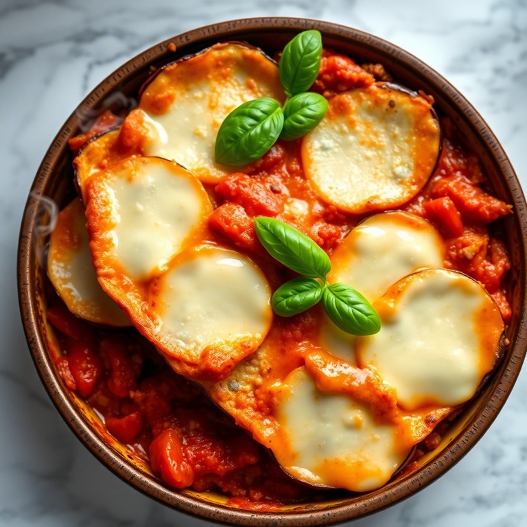 Lasaña de Berenjena y Carne Magra (Baja en Calorías)
